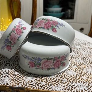 Floral Enamel Cookware Set